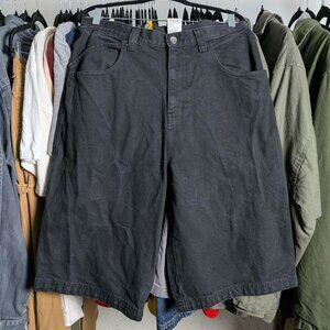SUPER BAGGY black heavyweight denim shorts